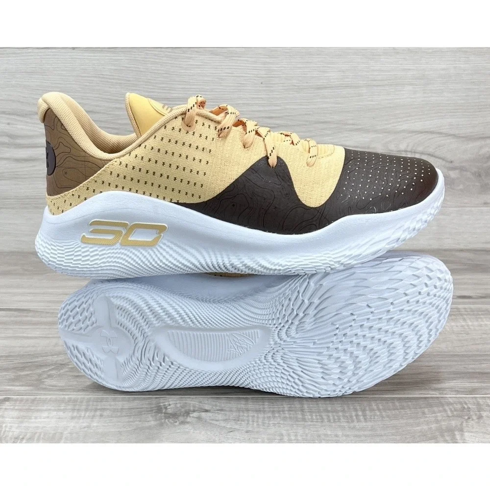 Under Armour Curry 4 Low FloTro Men's Size 12.5 Beige Basketball Shoes 302662